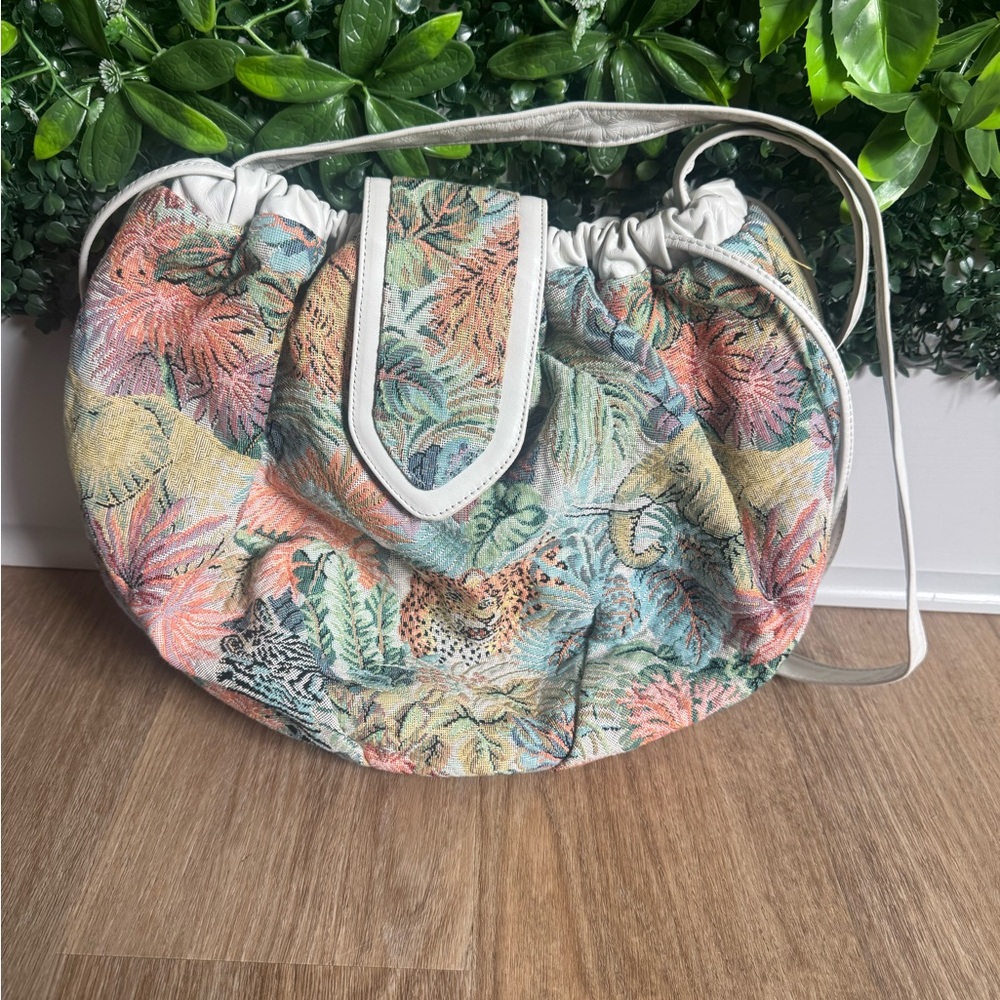 Vintage jungle tapestry purse